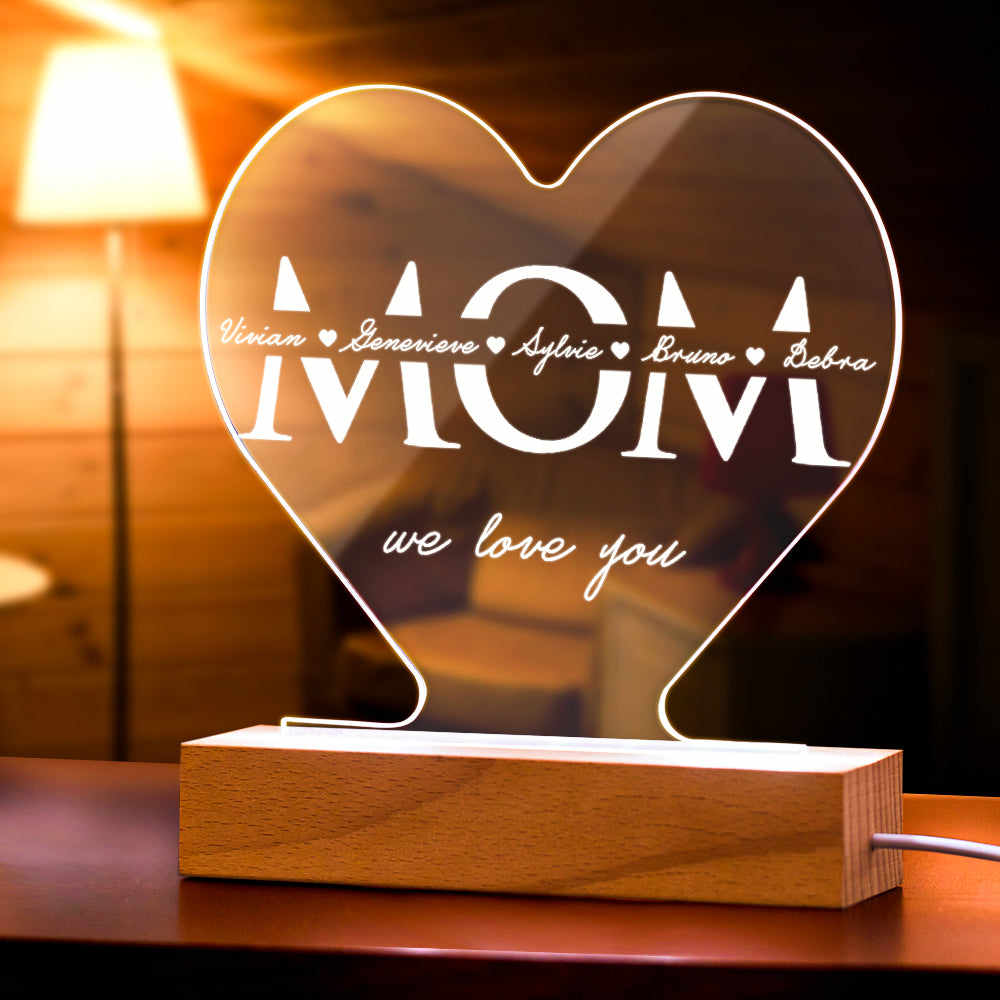 Afterprints Gifts for Mom - Engraved Night Light, Mom Birthday