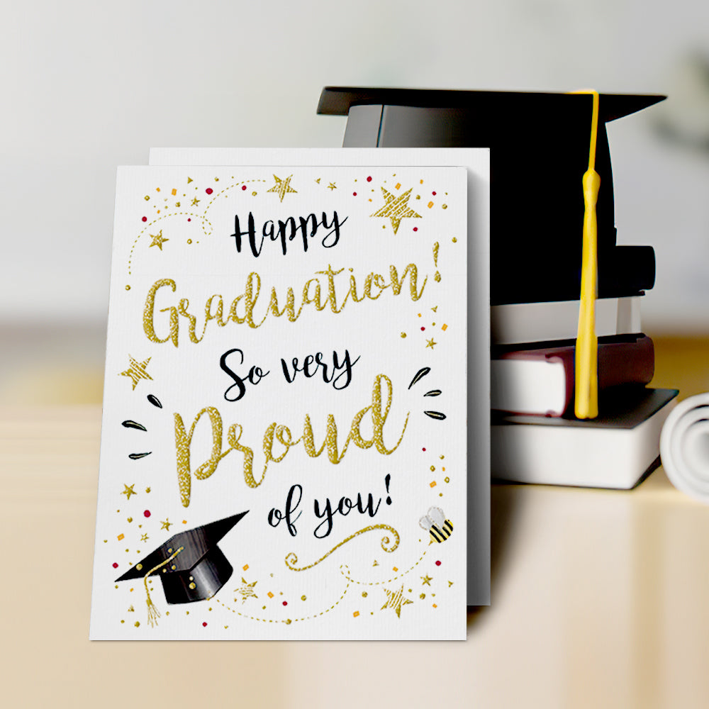 Graduation Card Happy Graduation Card So Proud of You - Greeting Card ...