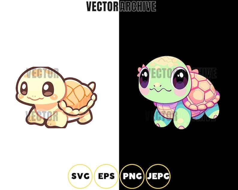 Cute Turtles SVG Turtles Clipart Set Bundle#5