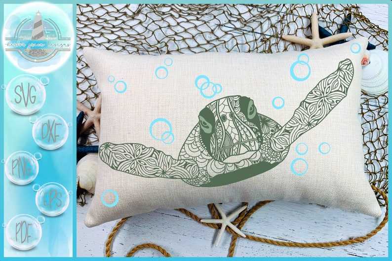 Turtle Mandala SVG Sea Turtle Mandala SVG Files for Cricut Silhouette#9