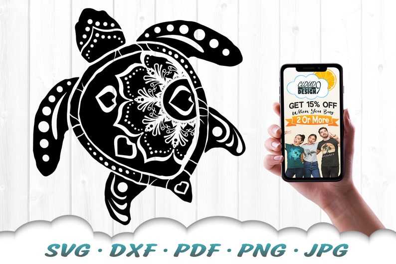 Mandala Sea Turtle SVG Mandala SVG Files For Cricut Sea Turtle Svg#3