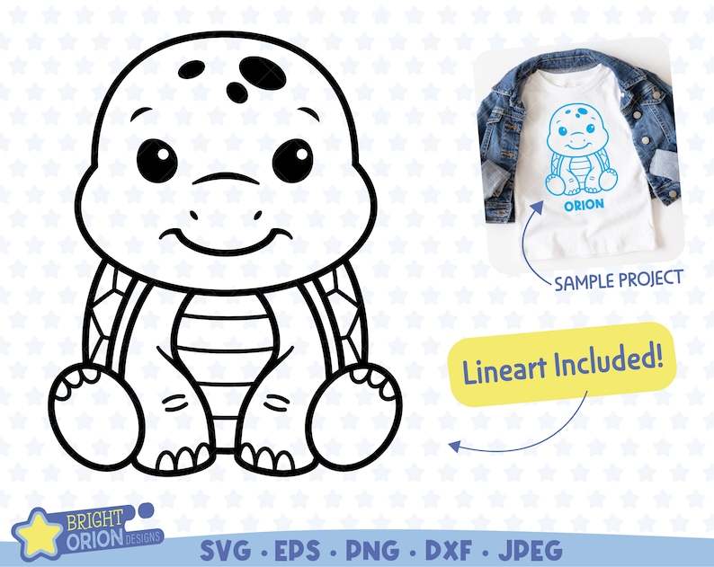 Cute Baby Turtle SVG Woodland Animal Sitting Turtle PNG#4