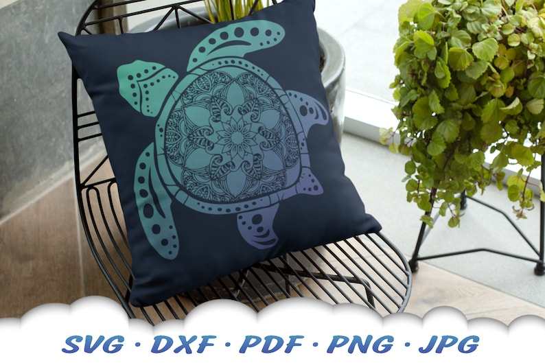 Turtle Mandala SVG Files For Cricut Sea Turtle SVG#5