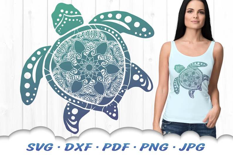 Turtle Mandala SVG Files For Cricut Perfect for Crafting & Design Projects 