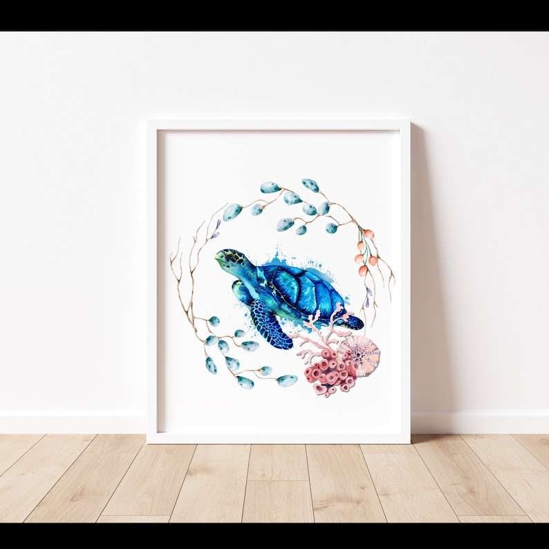 Sea Turtle PNG Turtle Ocean Sublimation Design Ocean Sea Life Clipart#5