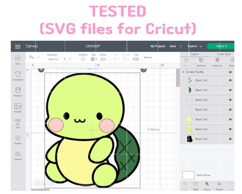 Cute Sea Turtle SVG Layered Turtle Cut File#6