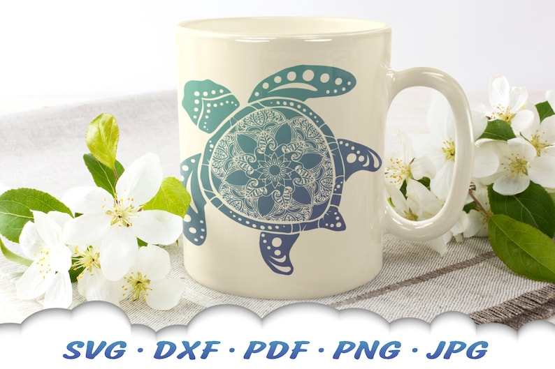 Turtle Mandala SVG Files For Cricut Sea Turtle SVG#4