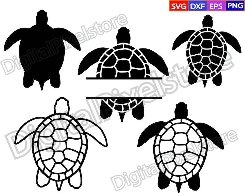 Silhouette Turtle SVG Bundle Perfect for Crafting & Design Projects 
