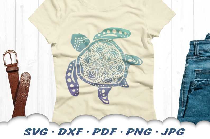 Turtle Mandala SVG  Sea Turtle Svg Files For Cricut Mandala Turtle Svg Files#3