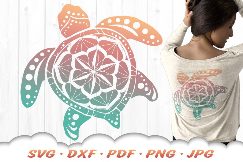 Turtle Mandala SVG Files For Cricut Sea Turtle SVG Mandala Turtle Svg Files