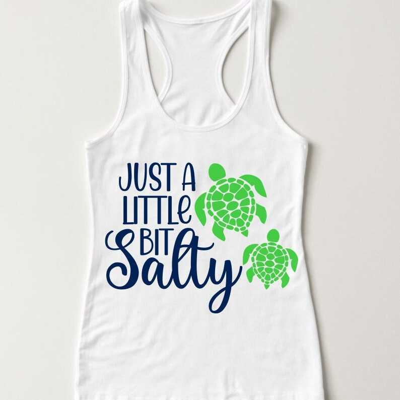 Turtle SVG Just a Little Bit Salty SVG Digital Download Cut File#3