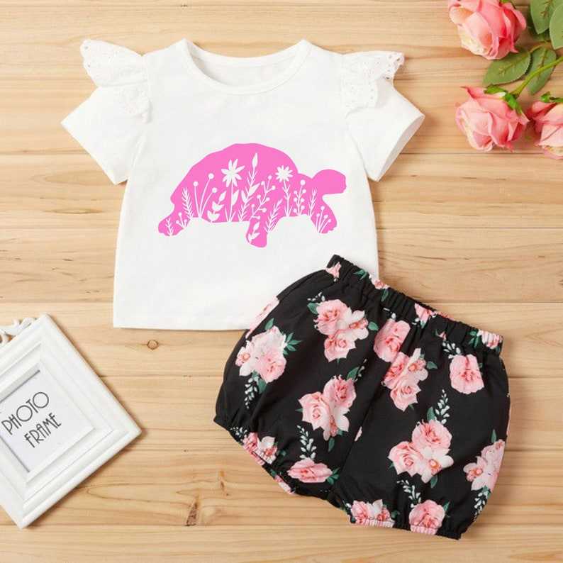 Floral Turtle SVG Cut File Cricut#5