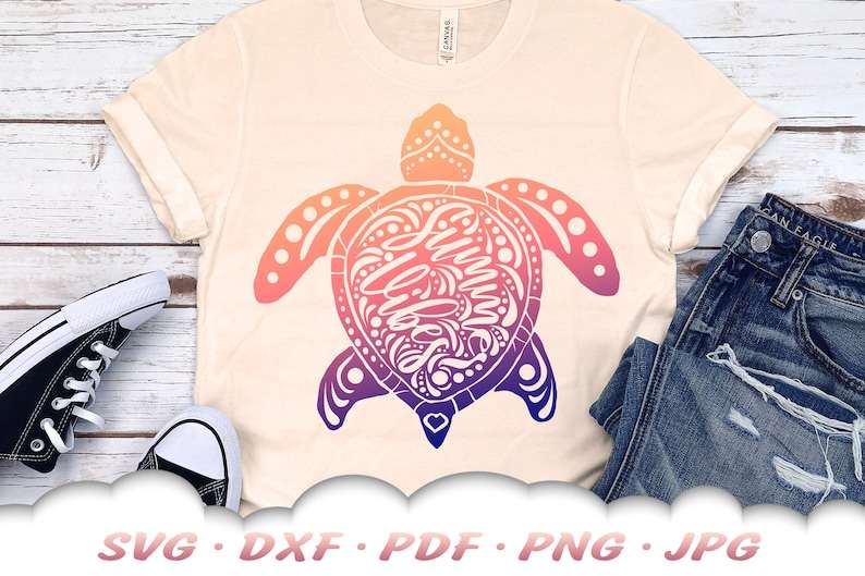 Turtle SVG Bundle Mandala Sea Turtle SVG Files For Cricut#4