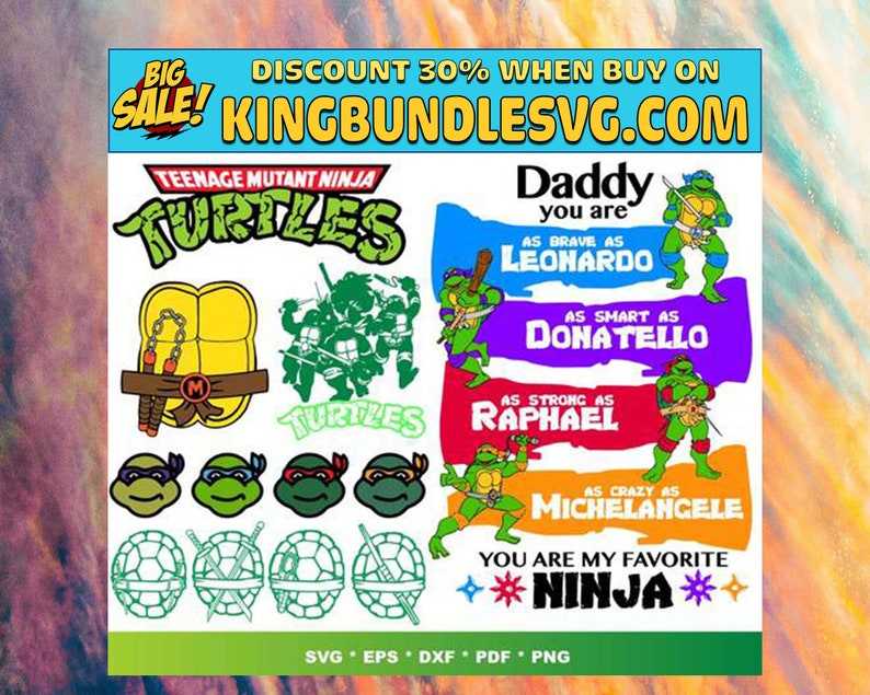 1000+ files Ninja Turtles SVG Ninja Turtles Bundle SVG or Cricut Silhouette#4