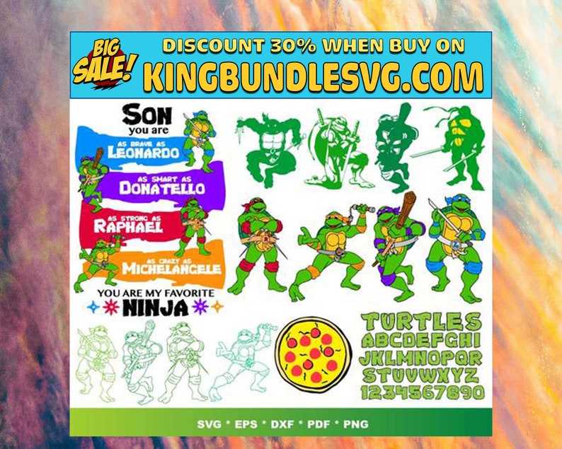 1000+ files Ninja Turtles SVG Ninja Turtles Bundle SVG or Cricut Silhouette#5