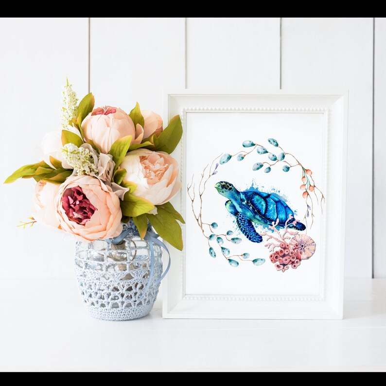 Sea Turtle PNG Turtle Ocean Sublimation Design Ocean Sea Life Clipart#8