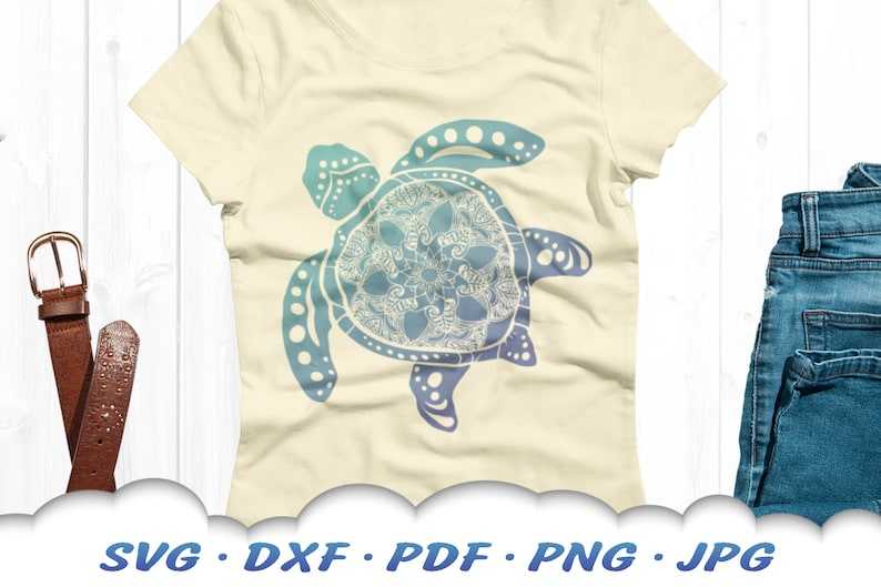 Turtle Mandala SVG Files For Cricut Sea Turtle SVG#3