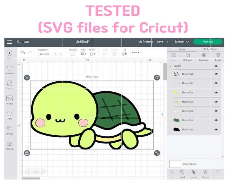 Cute Sea Turtle SVG Layered Turtle Cut File#3