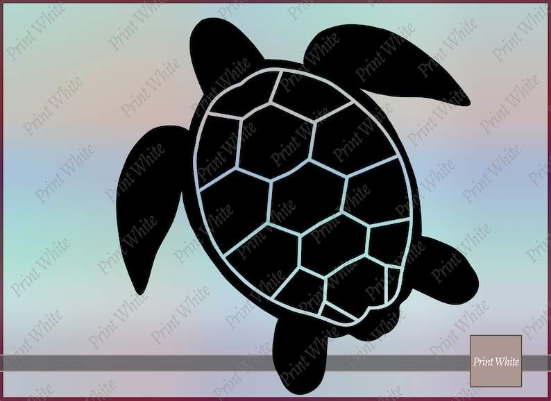 Turtle SVG Sea Turtle SVG Sea Animal Svg Turtle Silhouette Cut File#6