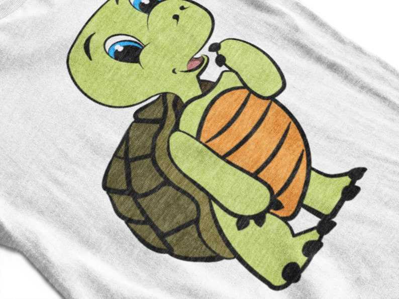Cute Sea Turtle SVG Cut File SVG#8