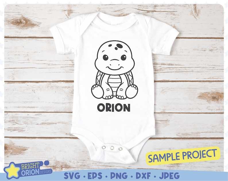 Cute Baby Turtle SVG Woodland Animal Sitting Turtle PNG#6