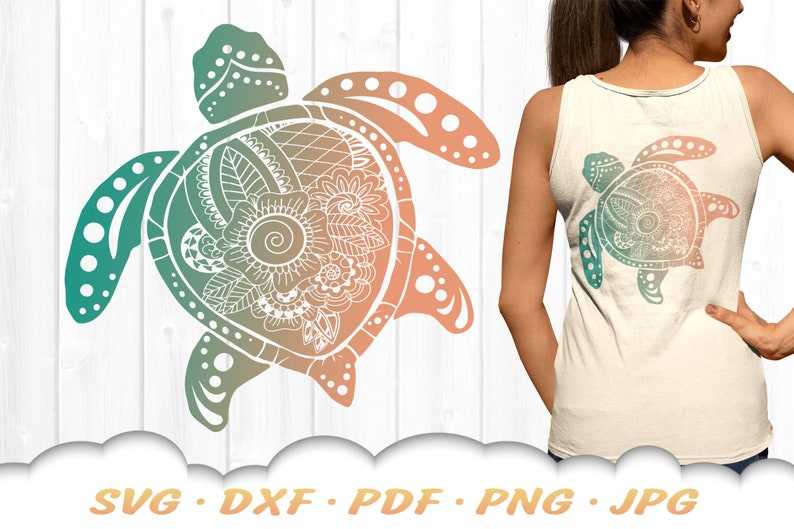 Floral Mandala Sea Turtle Svg Files For Cricut Sea Turtle Svg Bundle#4