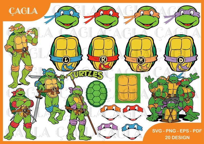 Ninja Turtles SVG Bundle Perfect for Crafting & Design Projects ...