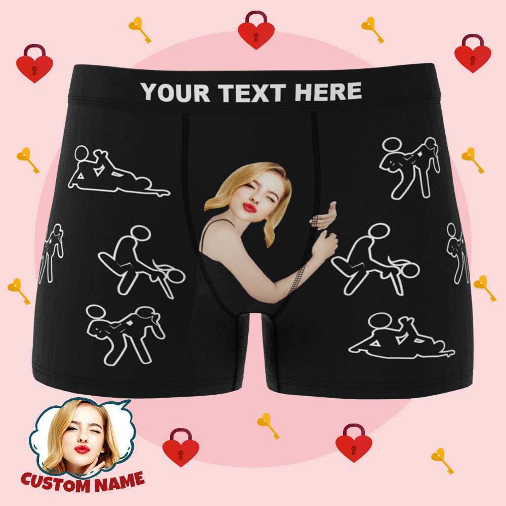 SOUFEEL Personalized Boxers Briefs with Picture, Custom Face Underwear with  Your Name