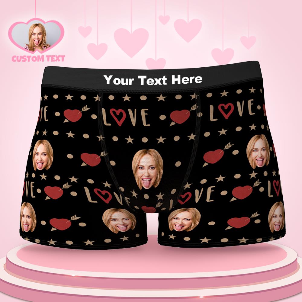 Custom Face Boxers Love Personalized Funny Naughty Underwear Gift For  Boyfriend