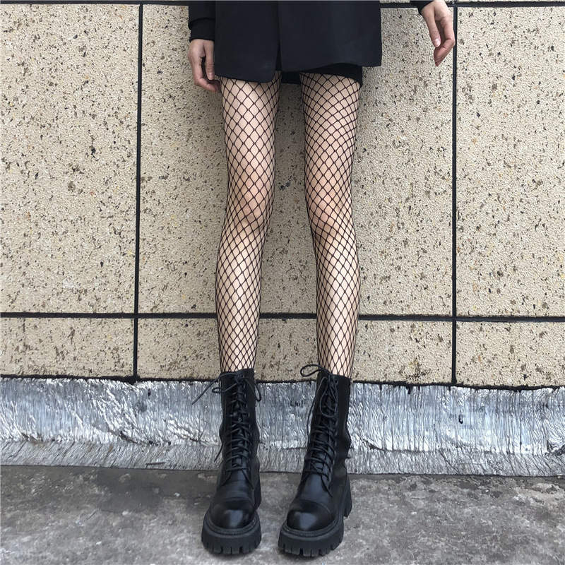 Fishnet Socks, Black Medium Mesh Fishnet Socks