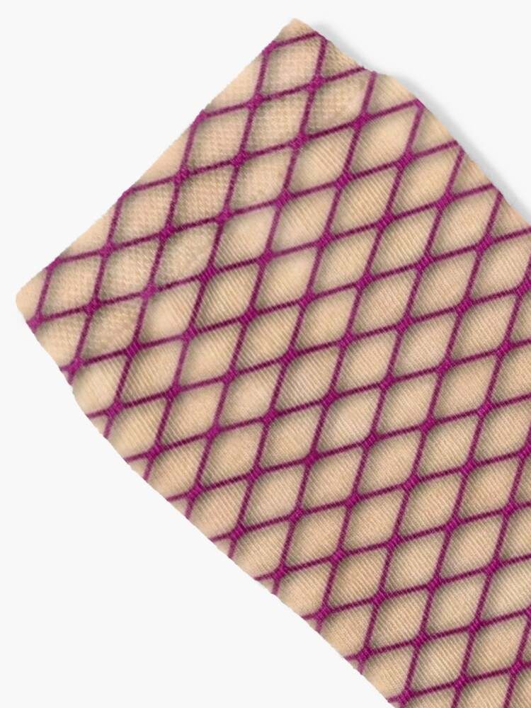 Classic Fishnet Socks, Purple Fishnet Texture Socks