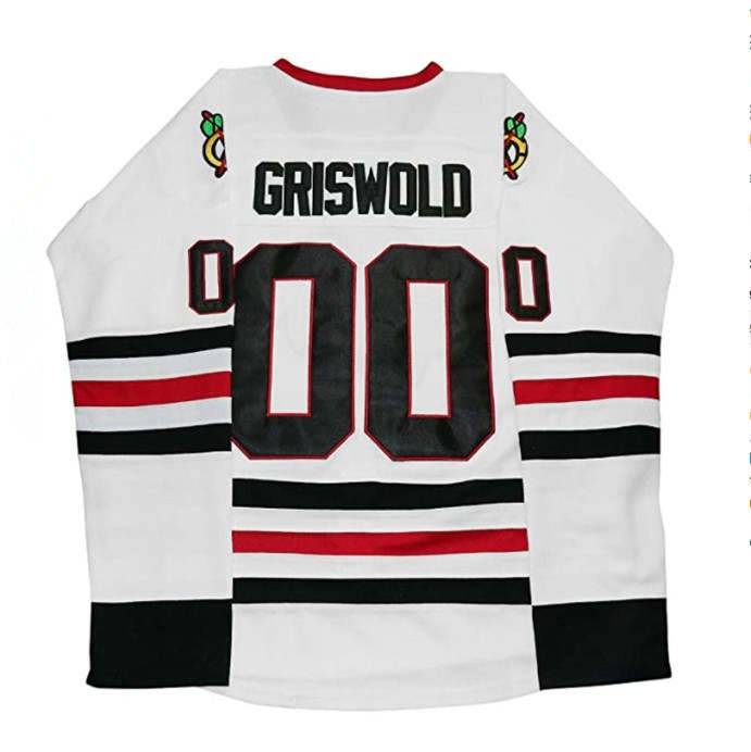 Clark Griswold Jersey #00 X-Mas Christmas Vacation Movie Ice Hockey Jersey  Sport Sweater S-XXXL White