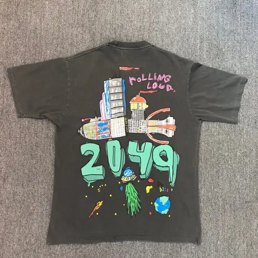New 2023 Men Rolling Loud Rocket In The Space T Shirts