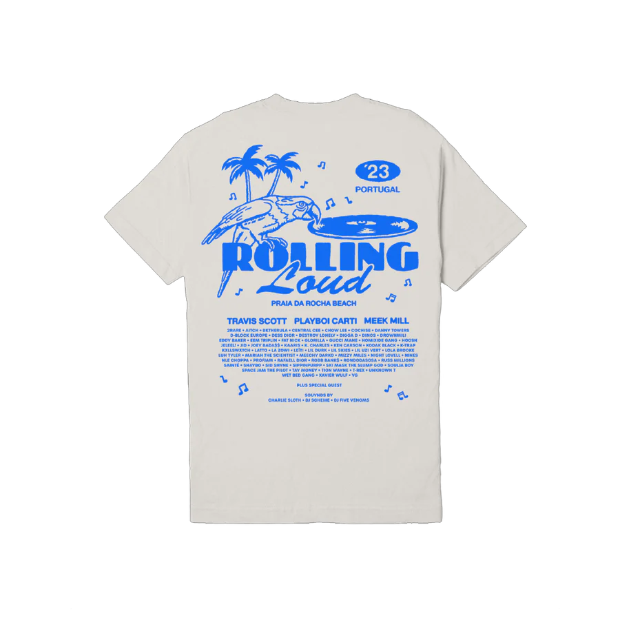 RL ROTTERDAM 23 ROYALTY CREAM LINEUP TEE Rolling Loud Shirt ...