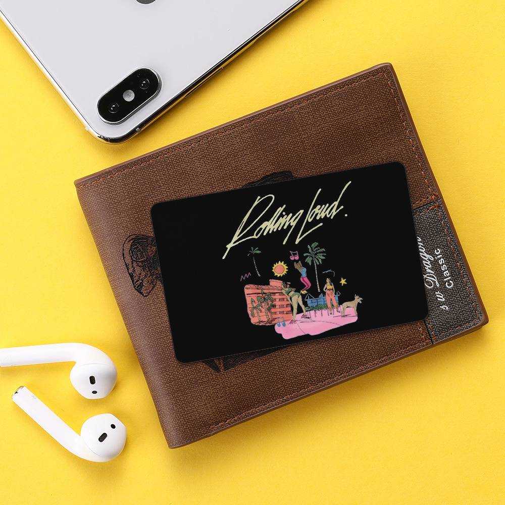 Rolling Loud Wallet Insert Card Rolling Nigh Light party Classic Wallet  Insert Card