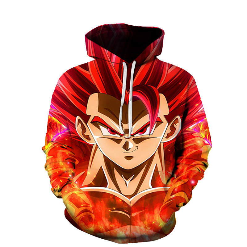 Goku super clearance saiyan god hoodie