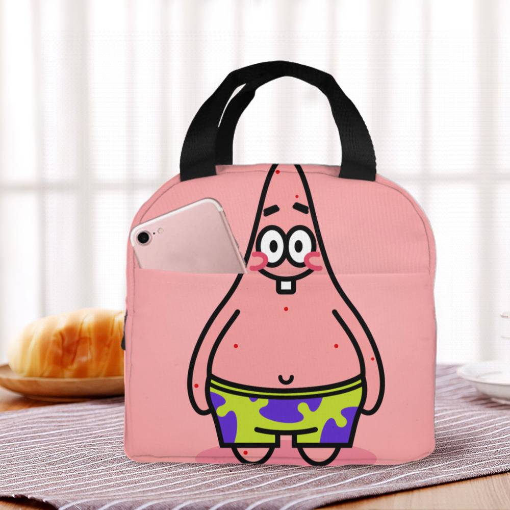 SpongeBob SquarePants & Patrick Insulated Weird Don't Care Lunch Bag