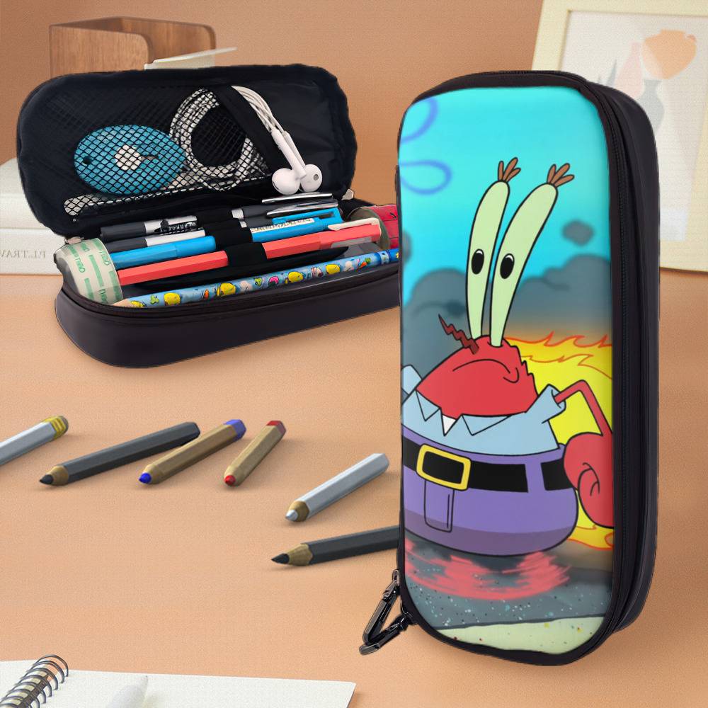 Spongebob Backpack With Pencil Box Funny SpongeBob Big Capacity Pencil
