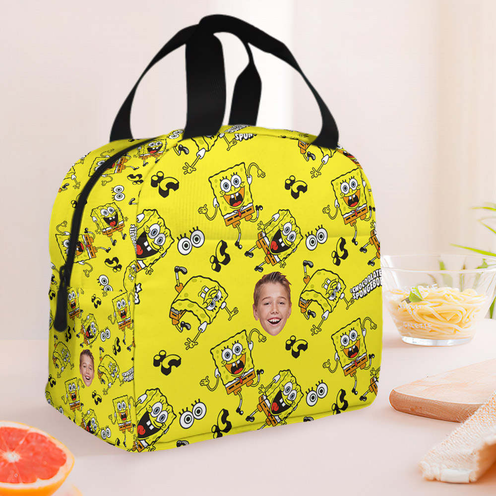 Spongebob Backpack with Lunch Box Mrs Puff Heat Insulated Lunchbox