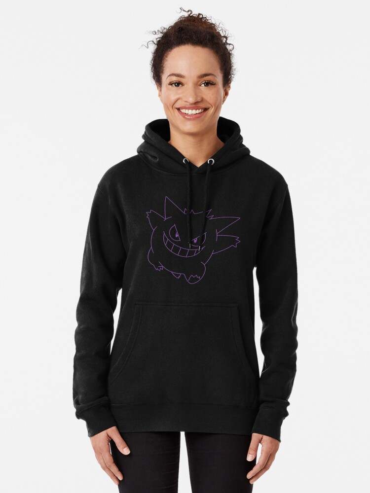 Gengar Hoodie Pok mon Gengar Big Face Pullover Hoodie