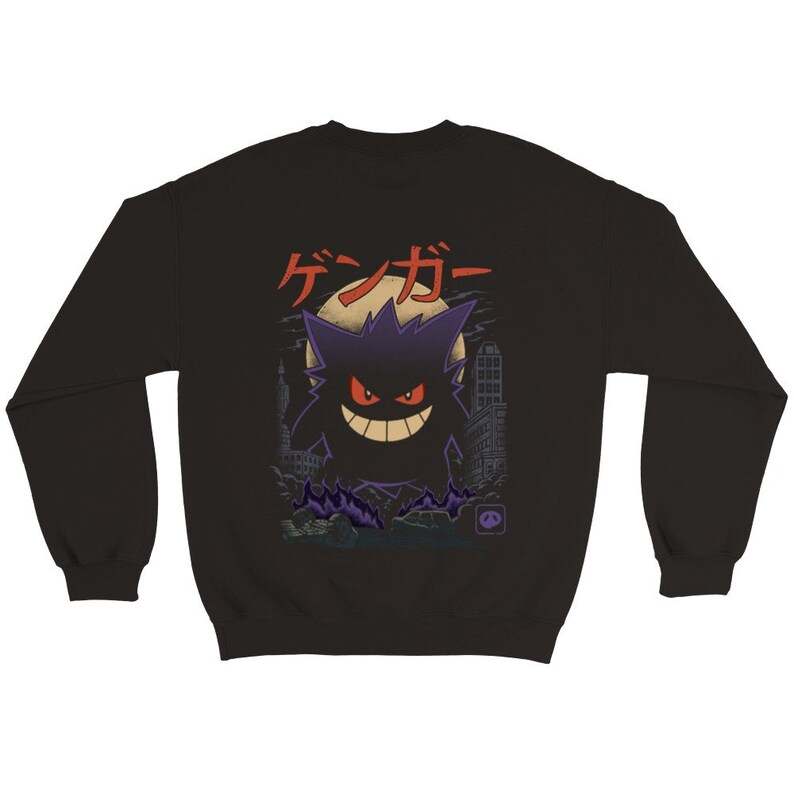 Gengar Hoodie Pokemon Gengar Kaiju Japanese Monster Classic