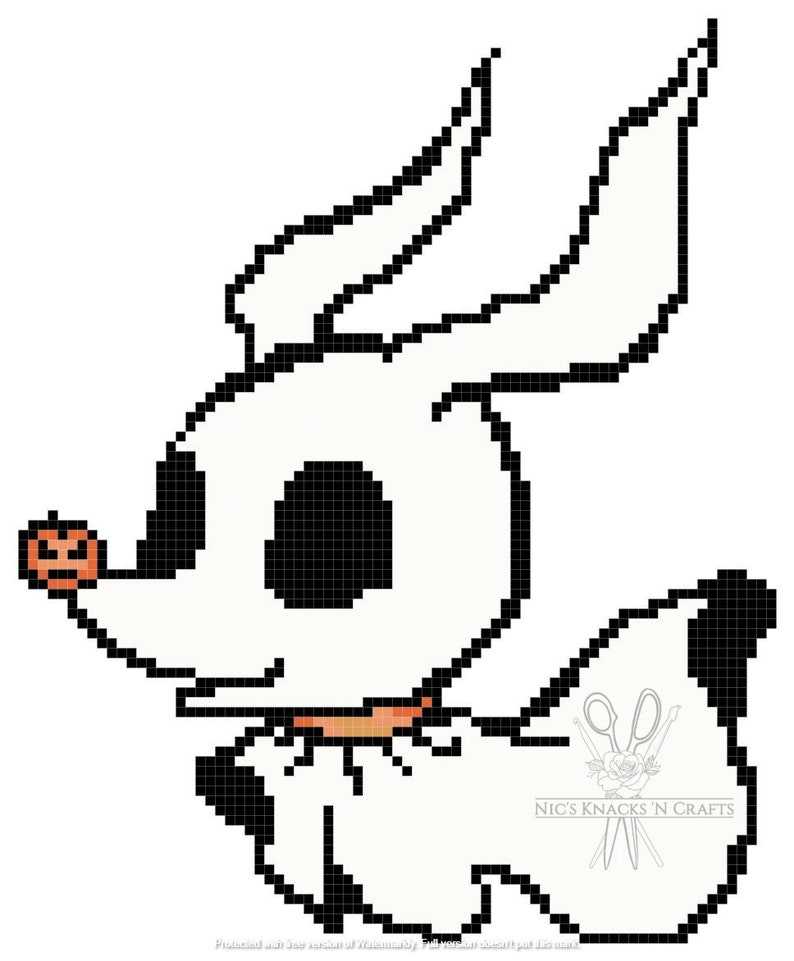 Zero Nightmare Before Christmas Cross Stitch Pattern Creativity and Fun Digital Download  