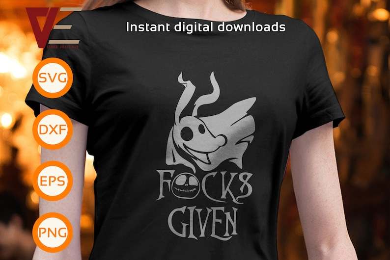 Zero fcks Svg Horror Cartoon Halloween Svg Sarcastic Funny SVG Files For Cricut Silhouette Laser cut #4