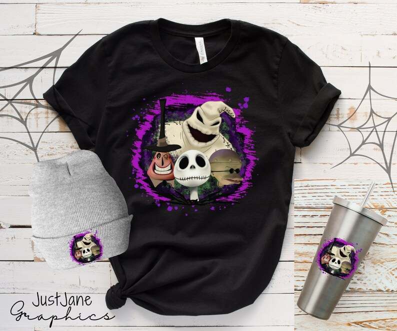 Nightmare Before Christmas PNG Jack Skellington &amp; Oogie Boogie Man Sublimation File Halloween Shirt Clipart Sublimation Design Download#3