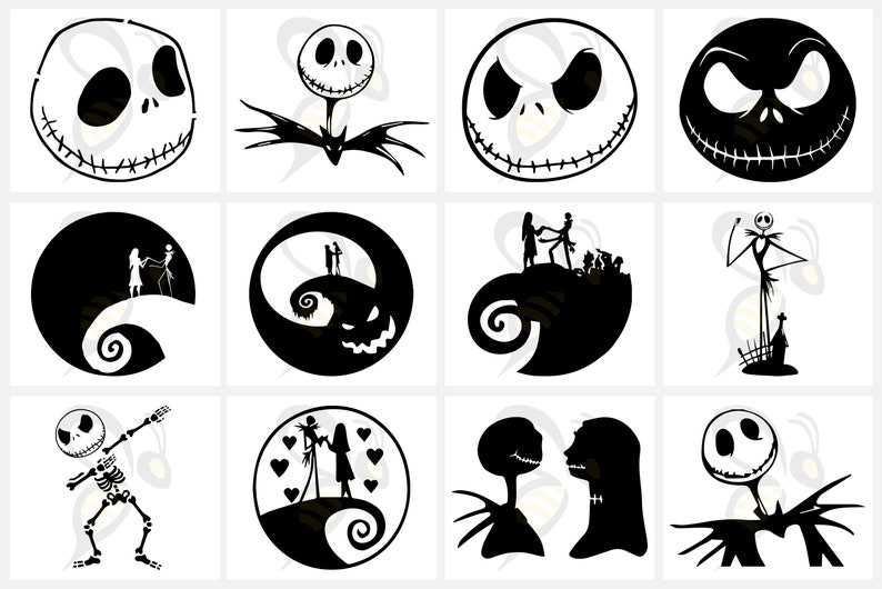 40+ Spooky Nightmare SVG Bundle Nightmare Before Christmas SVG Bundle Nightmare Vector Art Nightmare Cut File Jack Skellington SVG Files#7