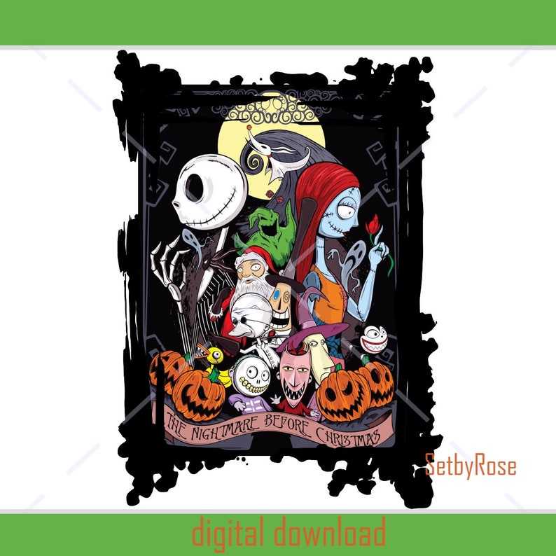 Jack Skellington and Sally PNG Nightmare Before Christmas perfect for Sublimation Perfect for Crafting And Design Projects