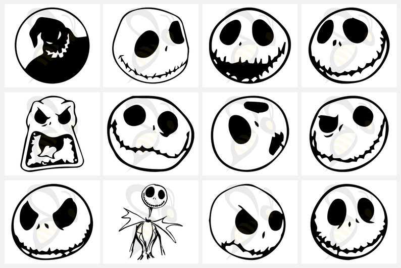 40+ Spooky Nightmare SVG Bundle Nightmare Before Christmas SVG Bundle Nightmare Vector Art Nightmare Cut File Jack Skellington SVG Files#8