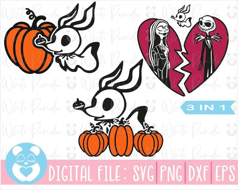 Zero Svg Jack Skellington Svg Pumpkin Svg Lock Shock Barrel Svg Nightmare Before Christmas Svg Creativity and Fun Digital Download  