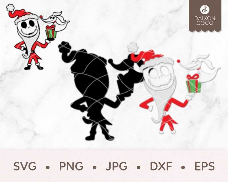 Zero Jack Skellington Christmas SVG Jack Skellington Santa SVG Nightmare Before Christmas SVG Creativity and Fun Digital Download 