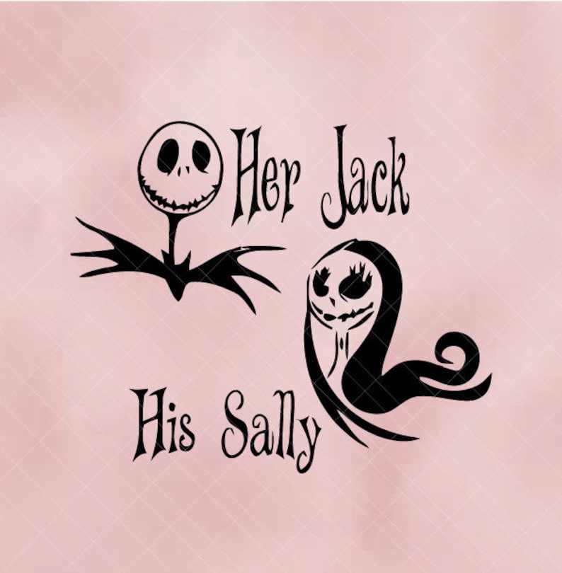 Download Jack And Sally Hello Kitty Halloween SVG Designs For Your